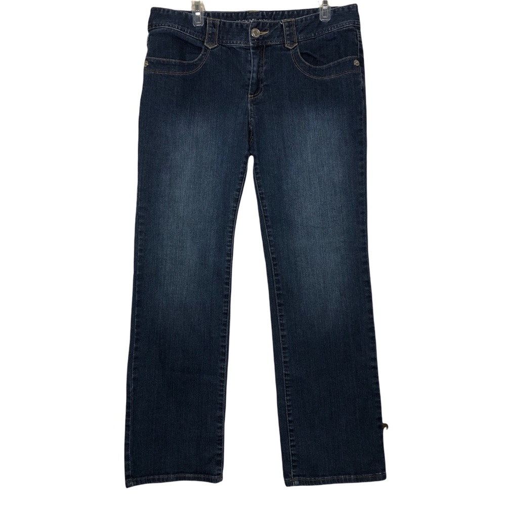 MICHAEL KORS 99% Cotton Medium Wash Straight Leg Jeans - Size 12